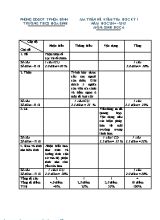 Đề kiểm tra Sinh học 6 - Năm học 2014-2015 - Trường THCS Hòa Bình